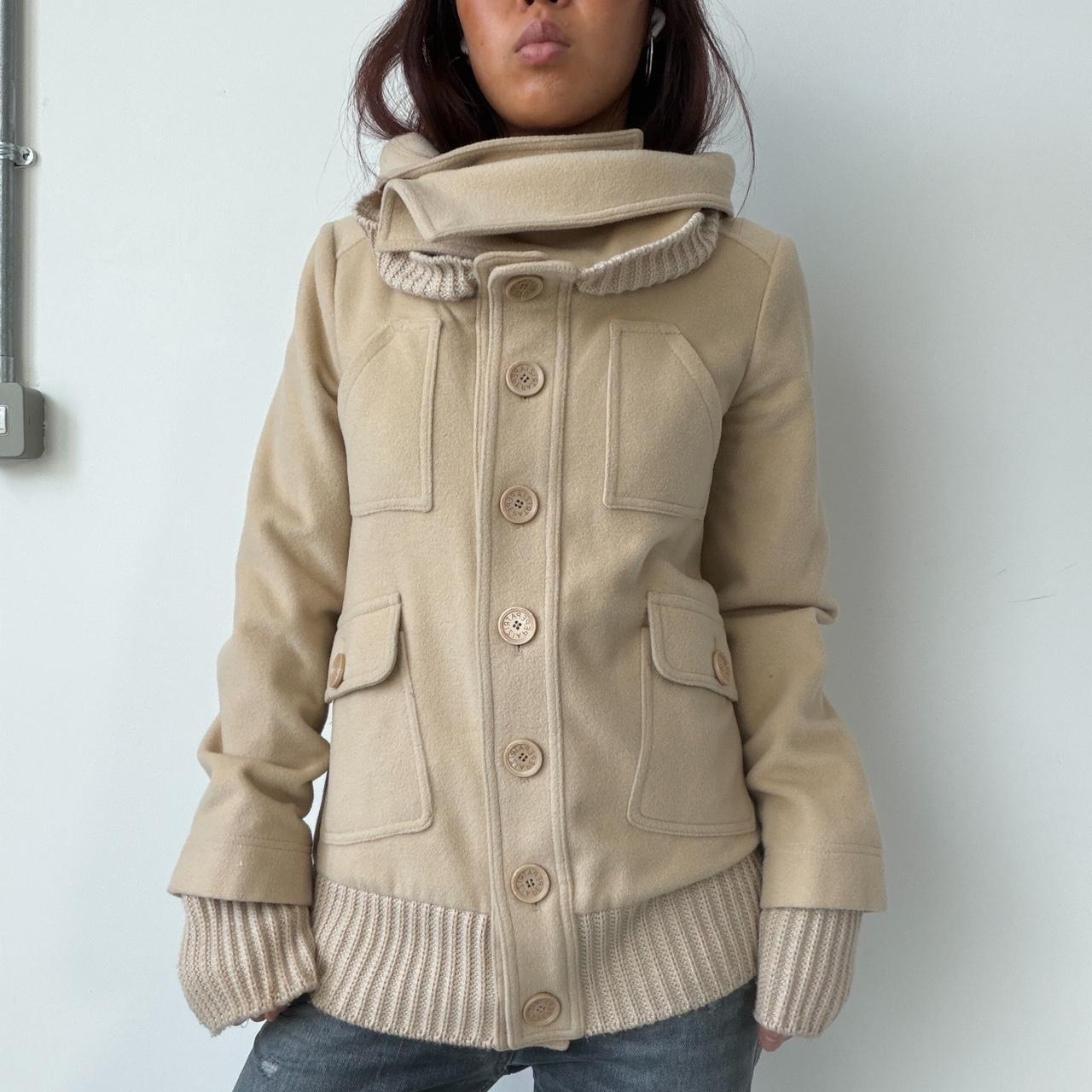 Vintage Beige Wool Coat