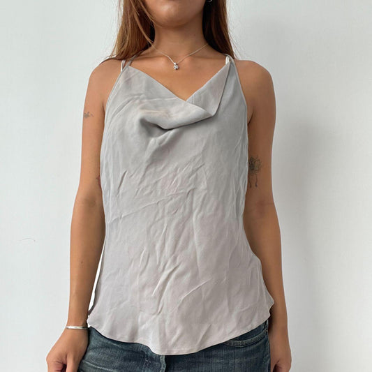 Vintage Grey Cowl Neck Top