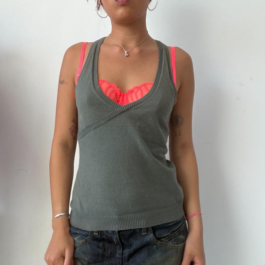 Vintage Khaki Knit Top