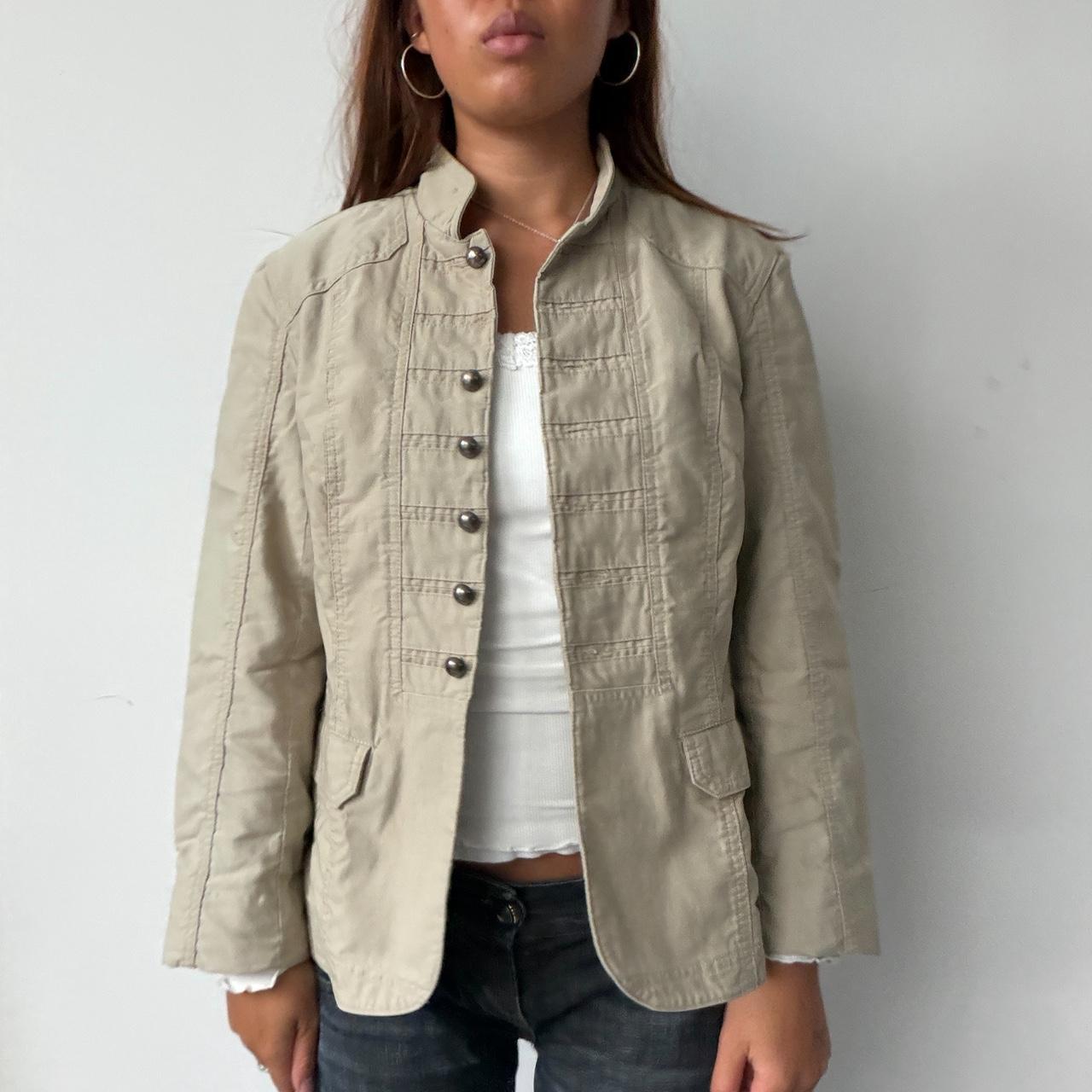 Vintage Beige Military Jacket