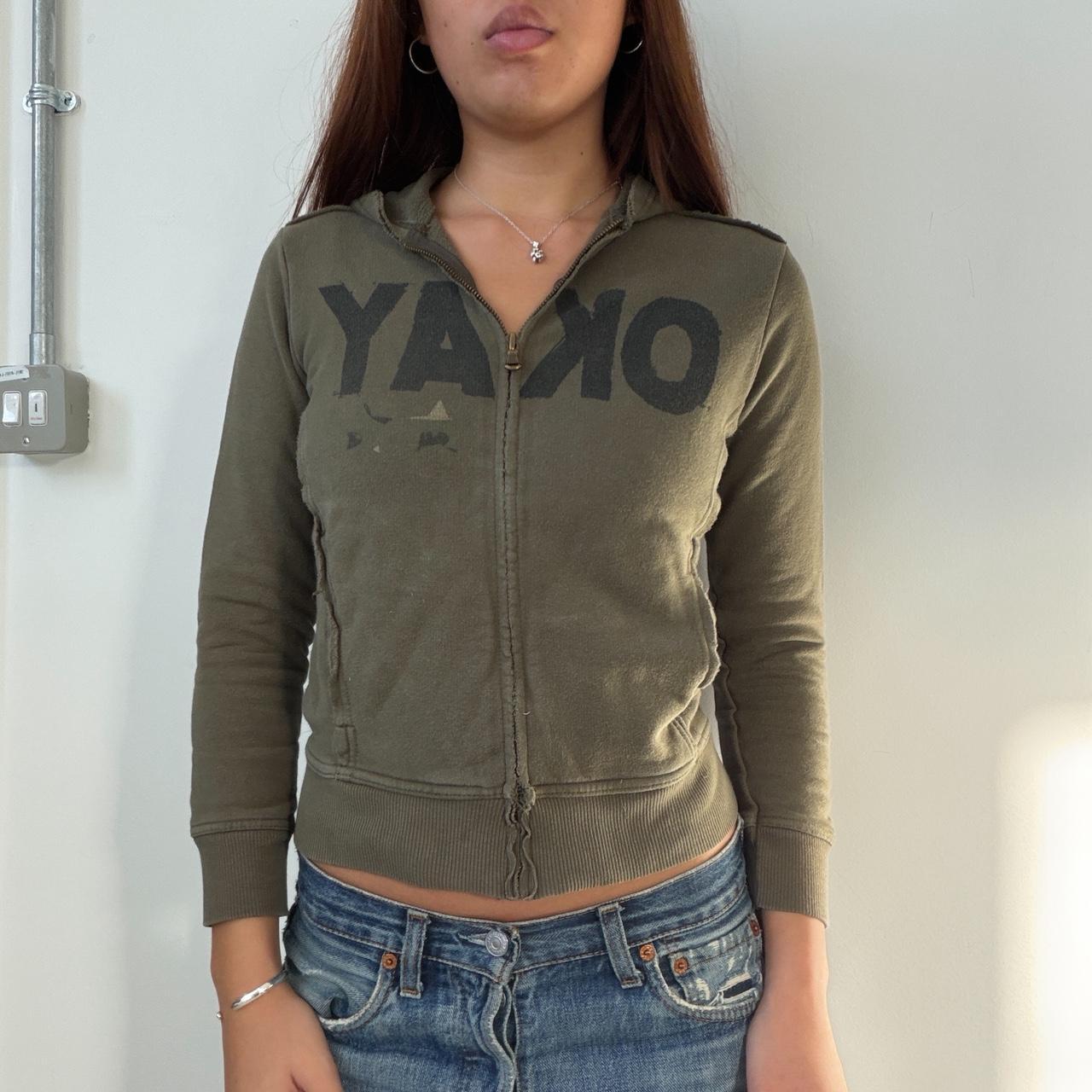 Vintage Khaki Graphic Zip up