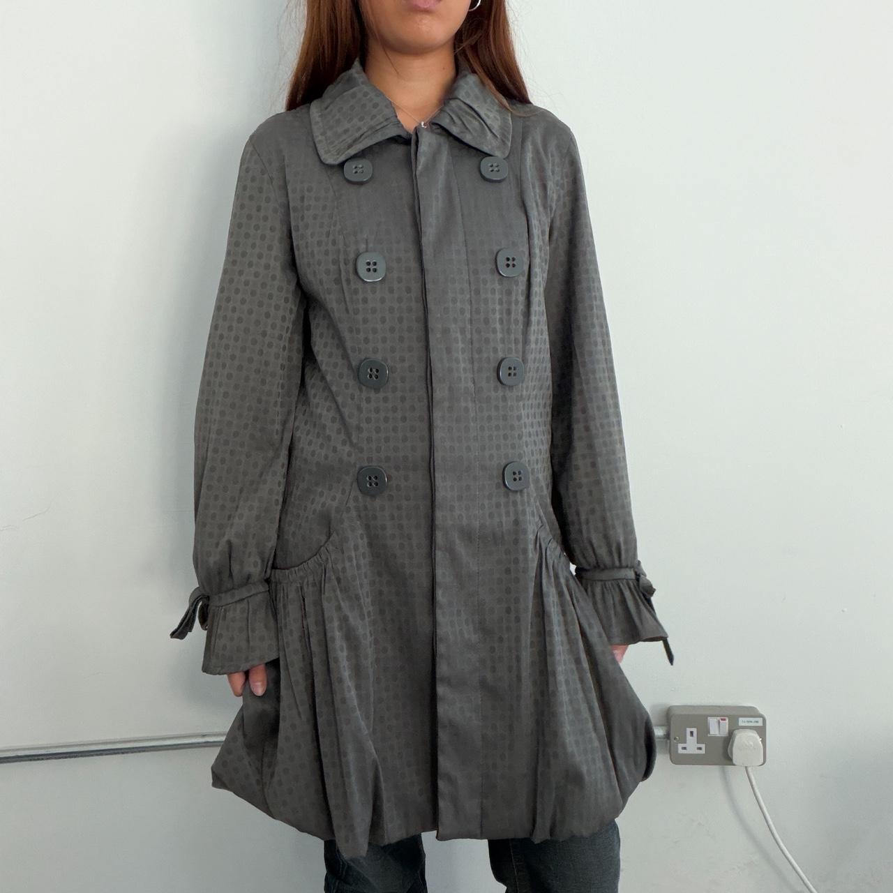 Vintage Grey Polka Dot Coat