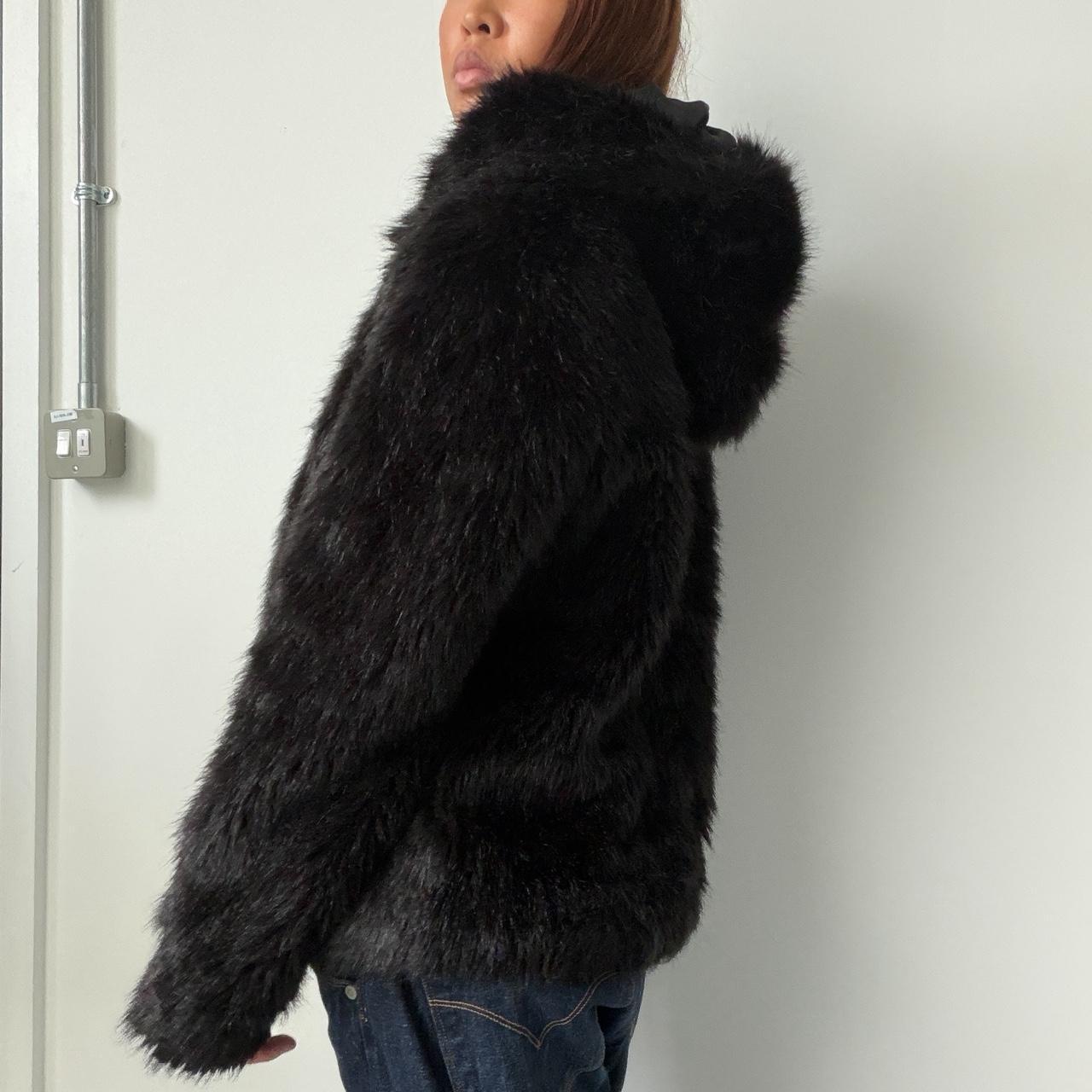 Vintage Faux Fur Hooded Coat