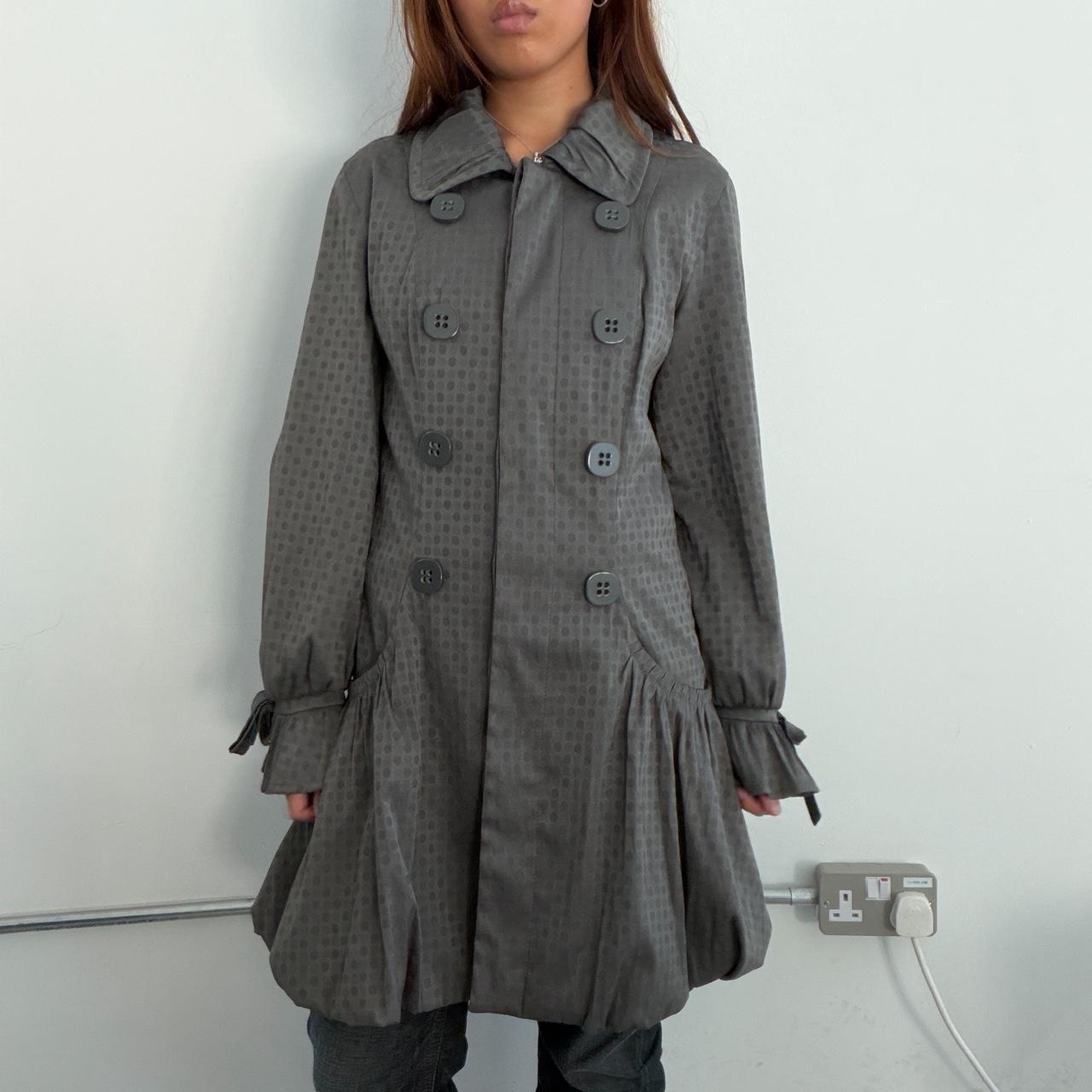 Vintage Grey Polka Dot Coat