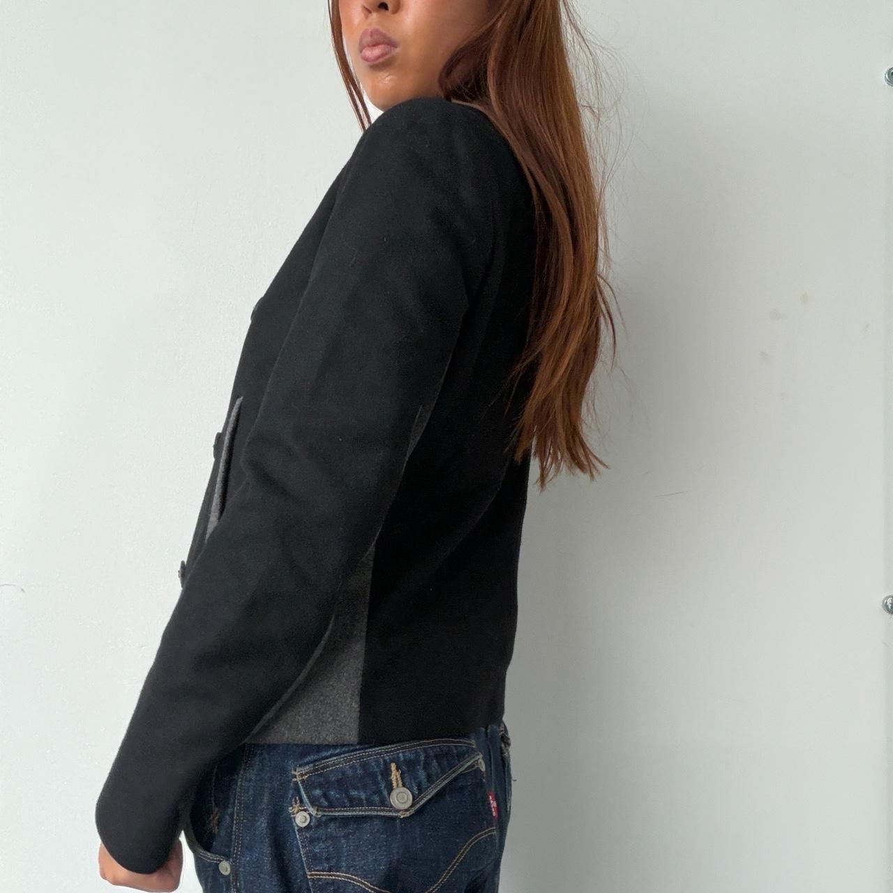 Vintage Black Wool Peacoat