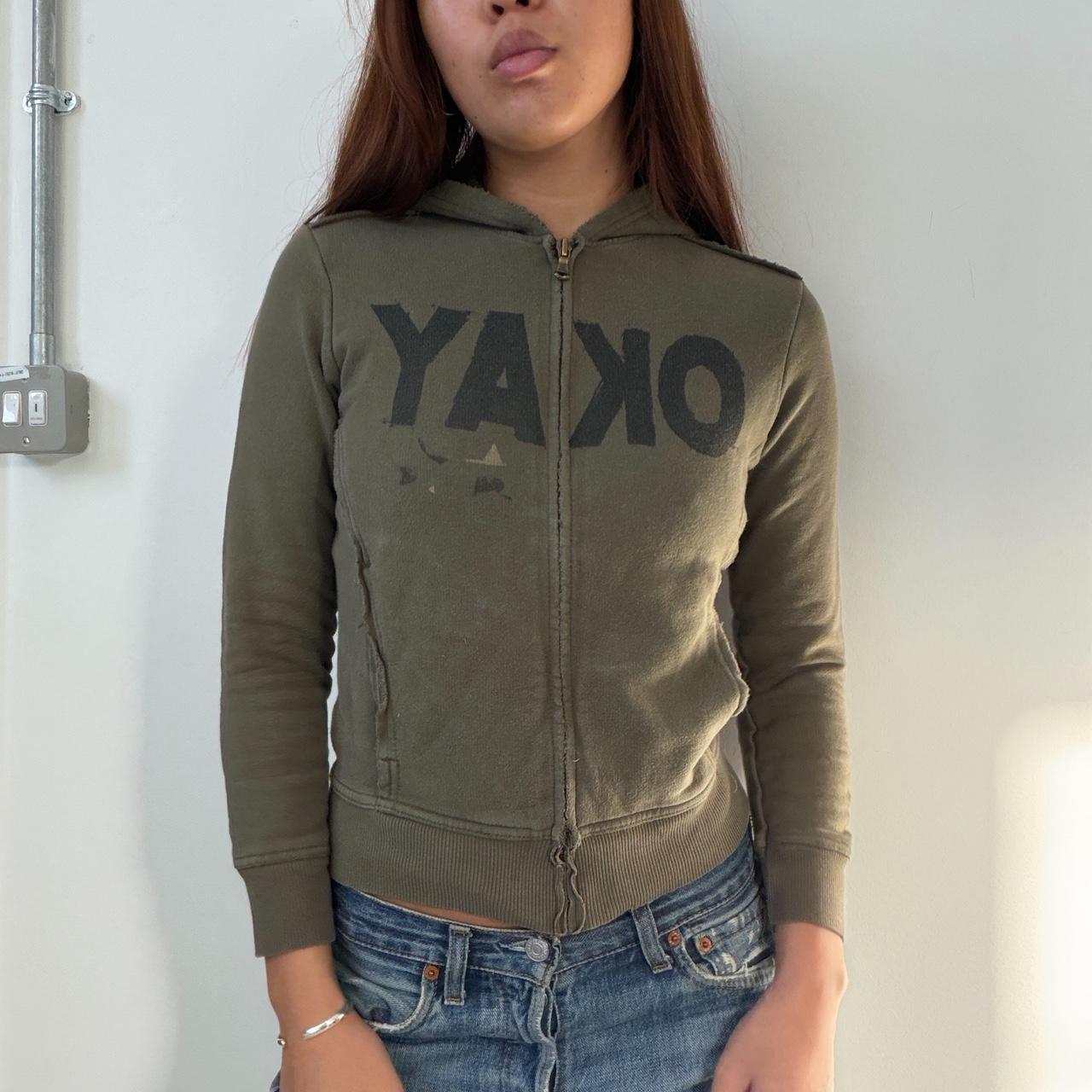 Vintage Khaki Graphic Zip up
