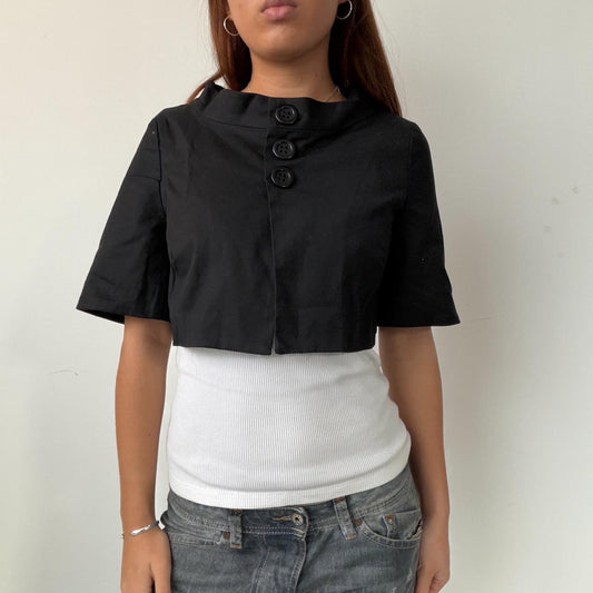 Vintage Black Crop Bolero