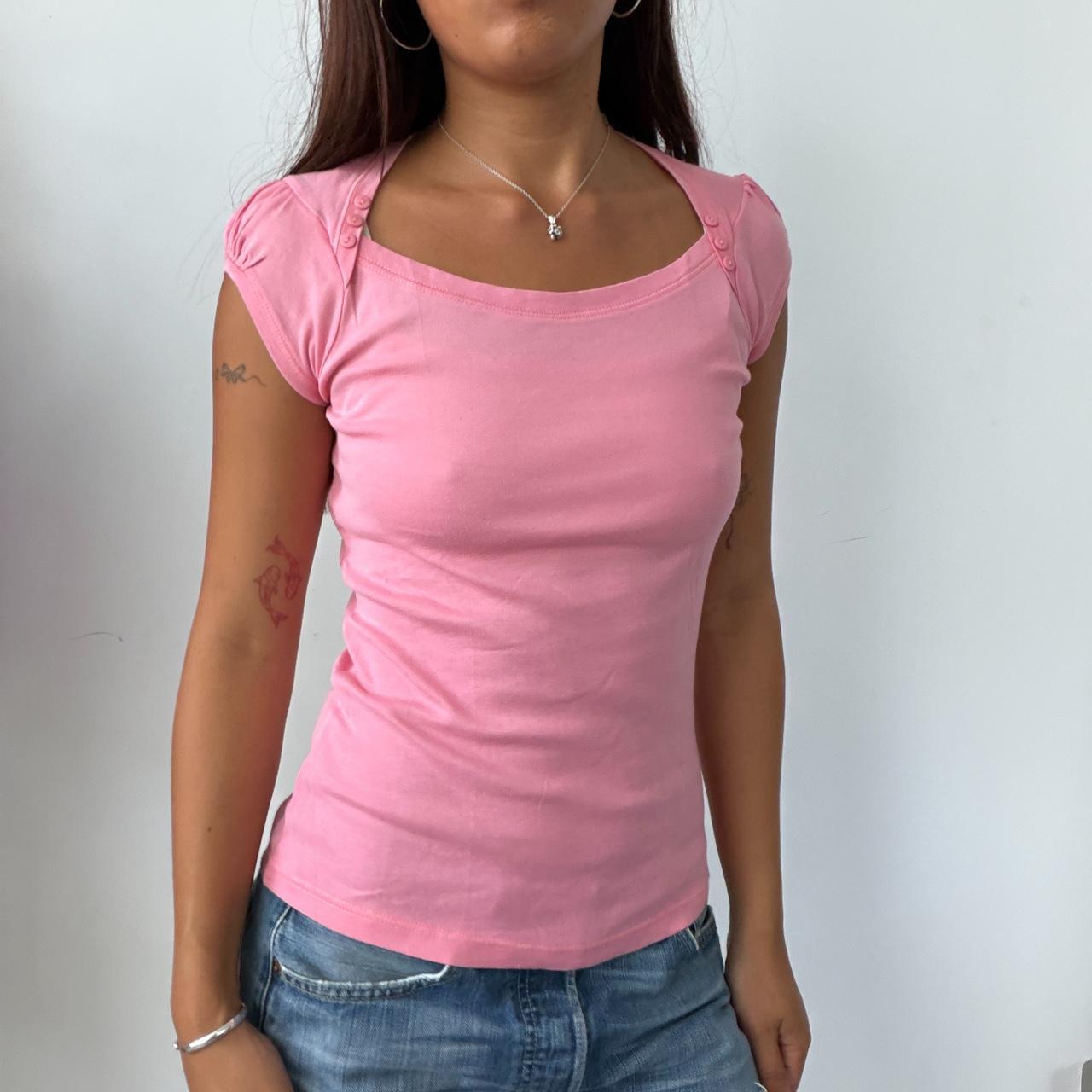 Vintage Pink Puff Sleeve Top