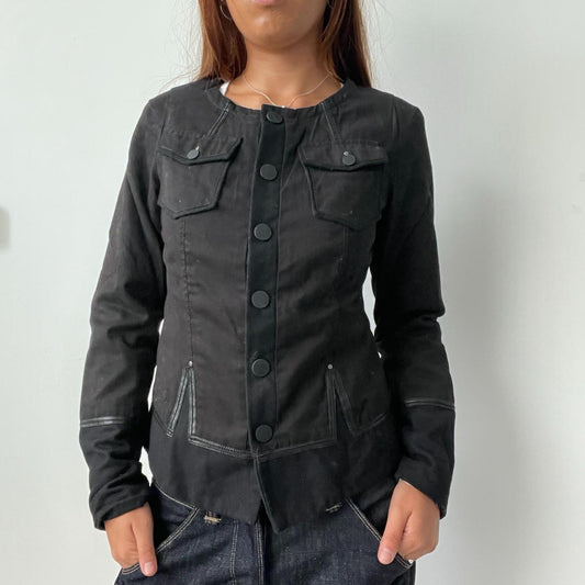 Vintage Black Button Up Jacket