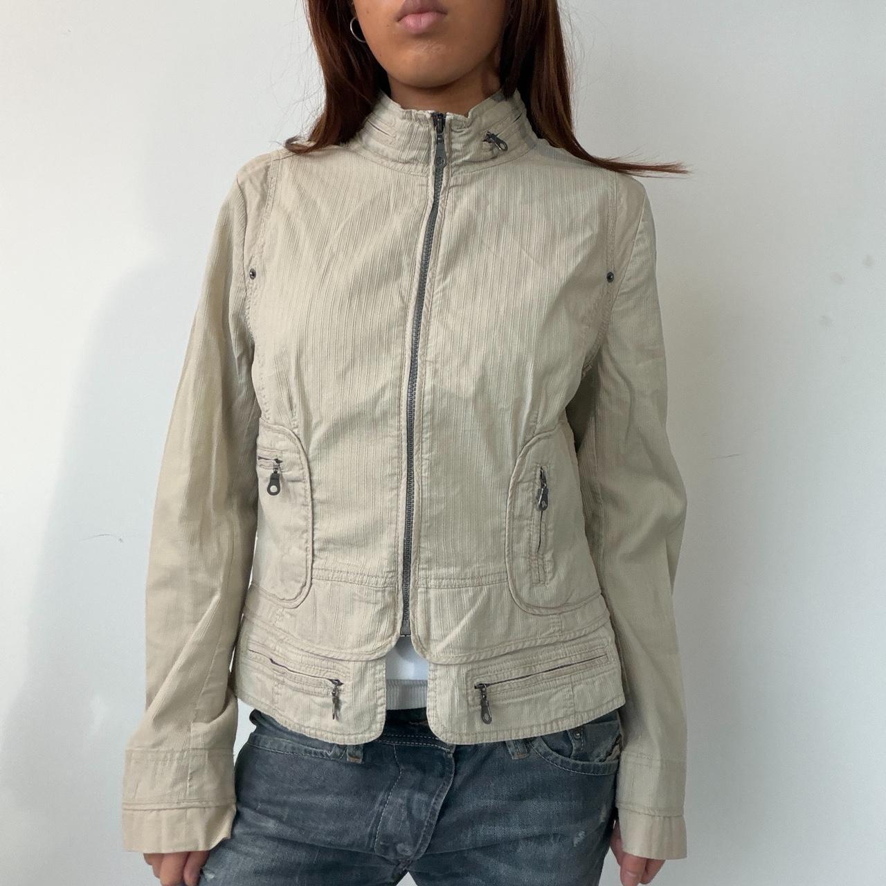 Vintage Beige Utility Jacket