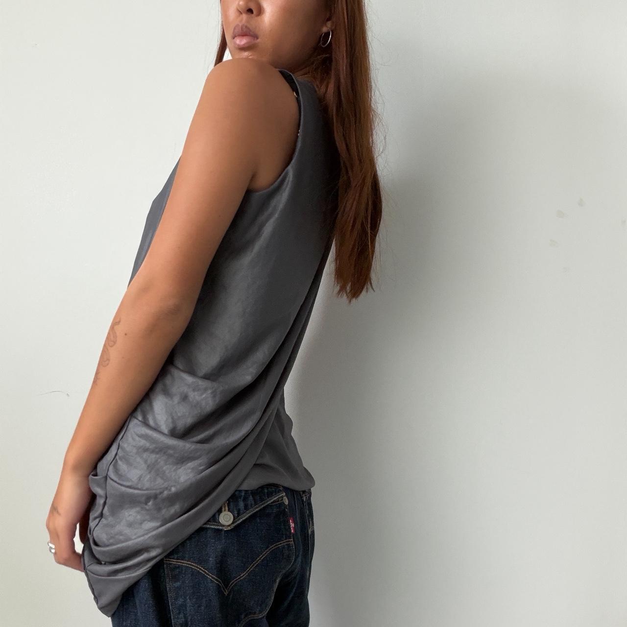Vintage Asymmetrical Grey Top