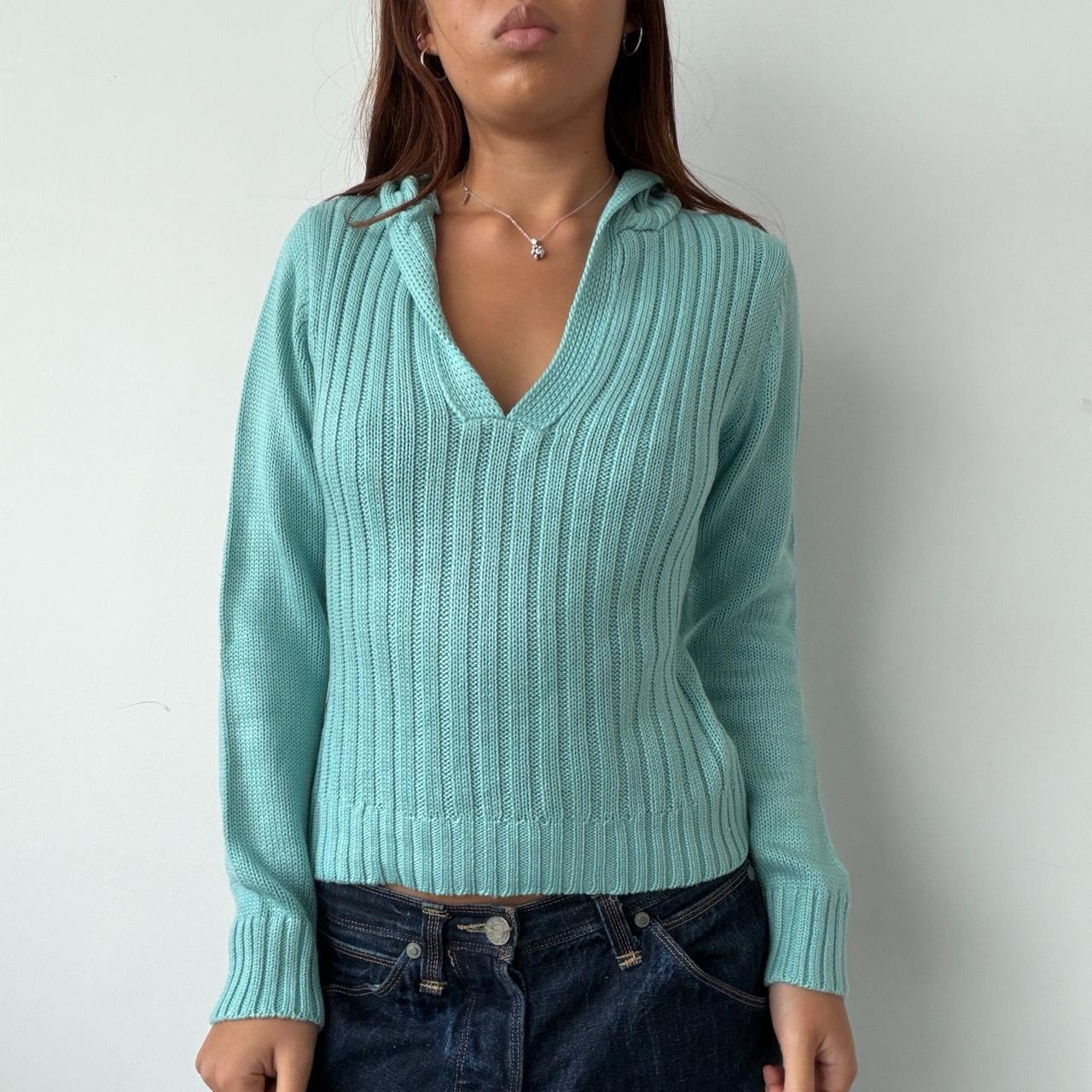 Vintage Blue Hooded Jumper
