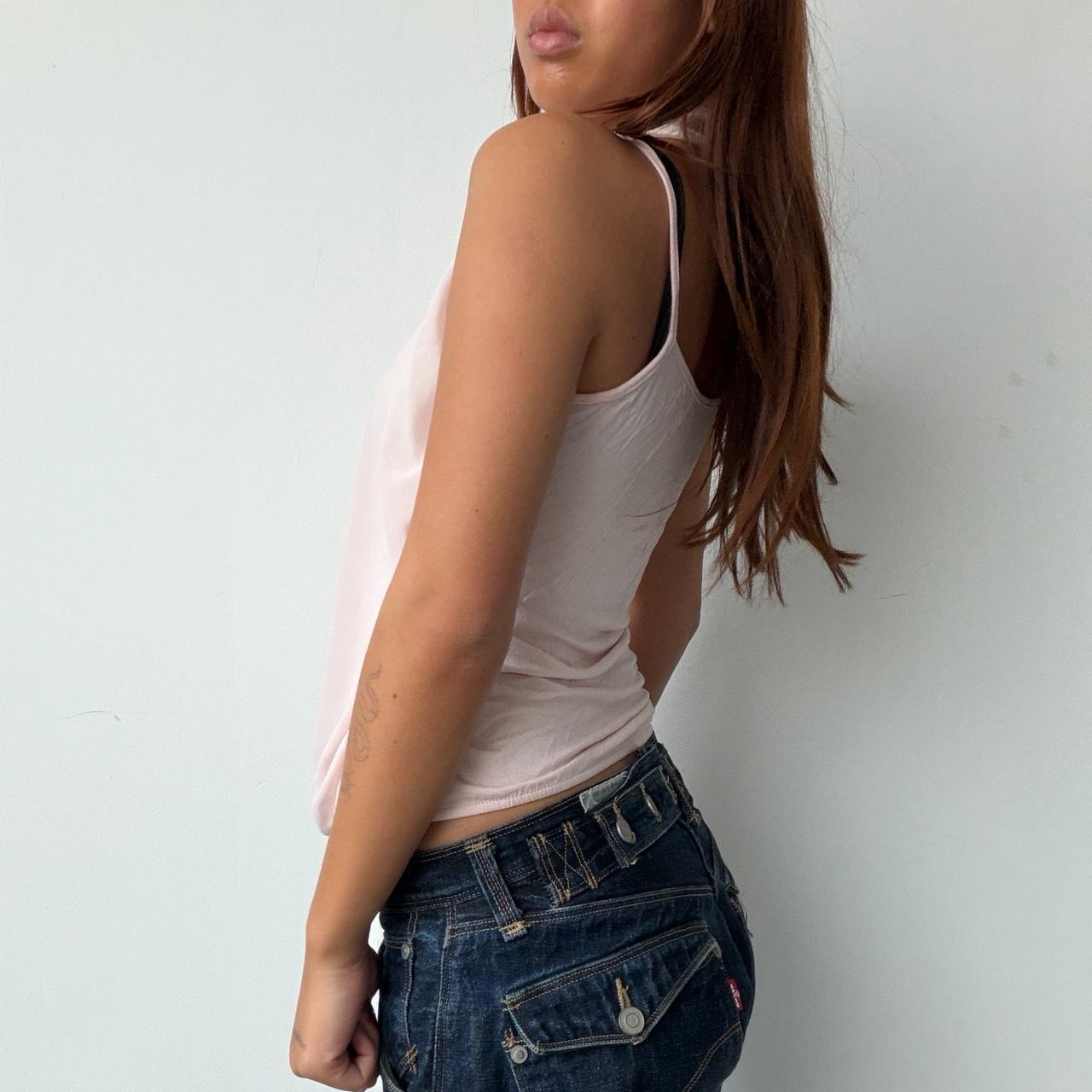 Vintage Pink Sheer Overlay Top