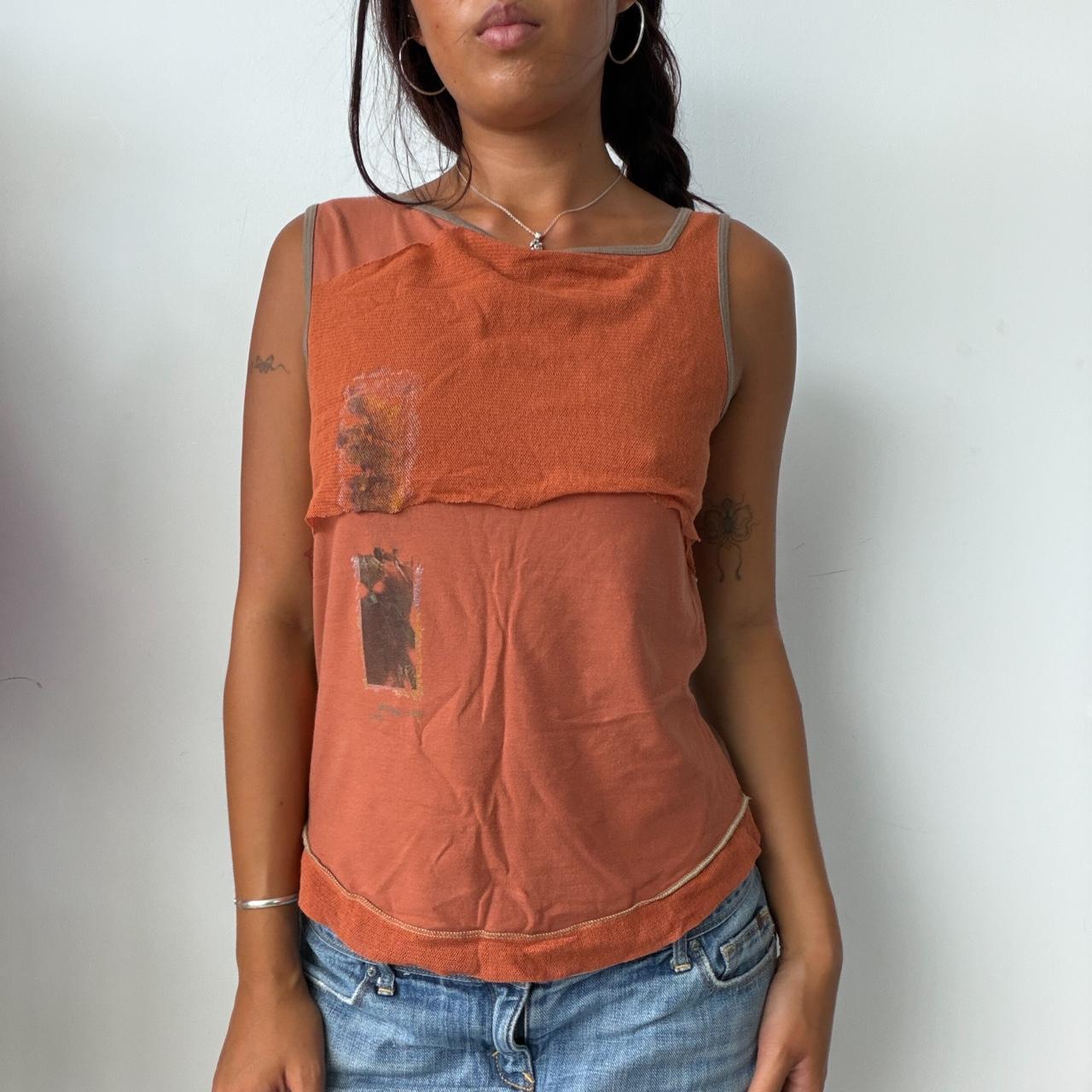 Vintage Orange Cop Copine Graphic Top