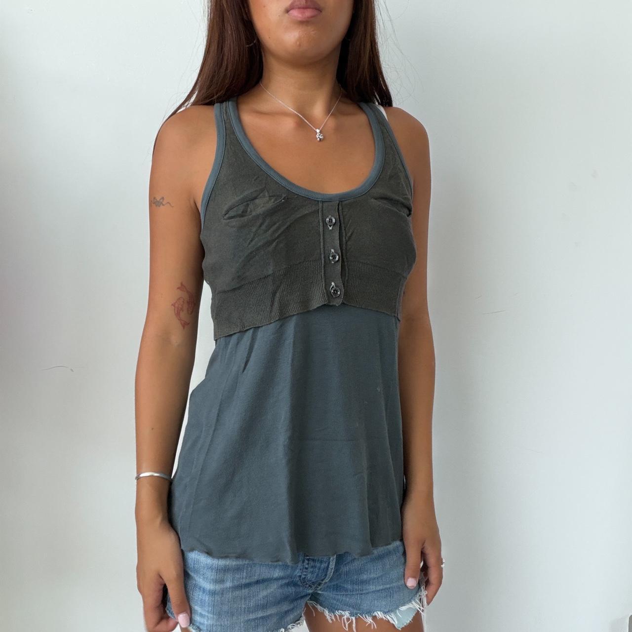 Vintage Layered Khaki Top