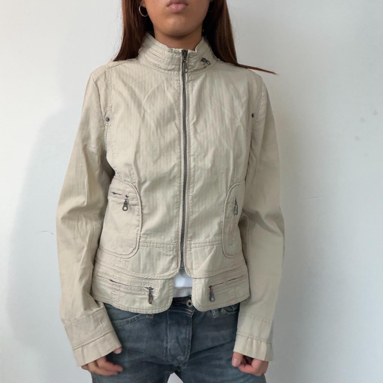 Vintage Beige Utility Jacket