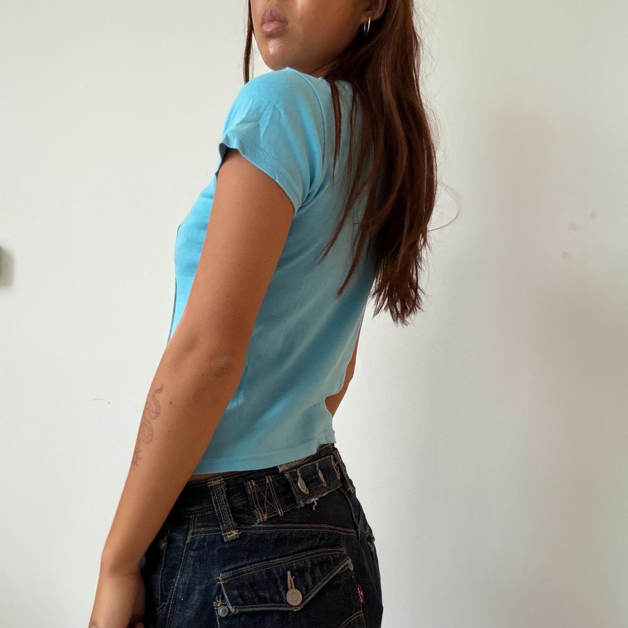 Vintage Blue Graphic Top