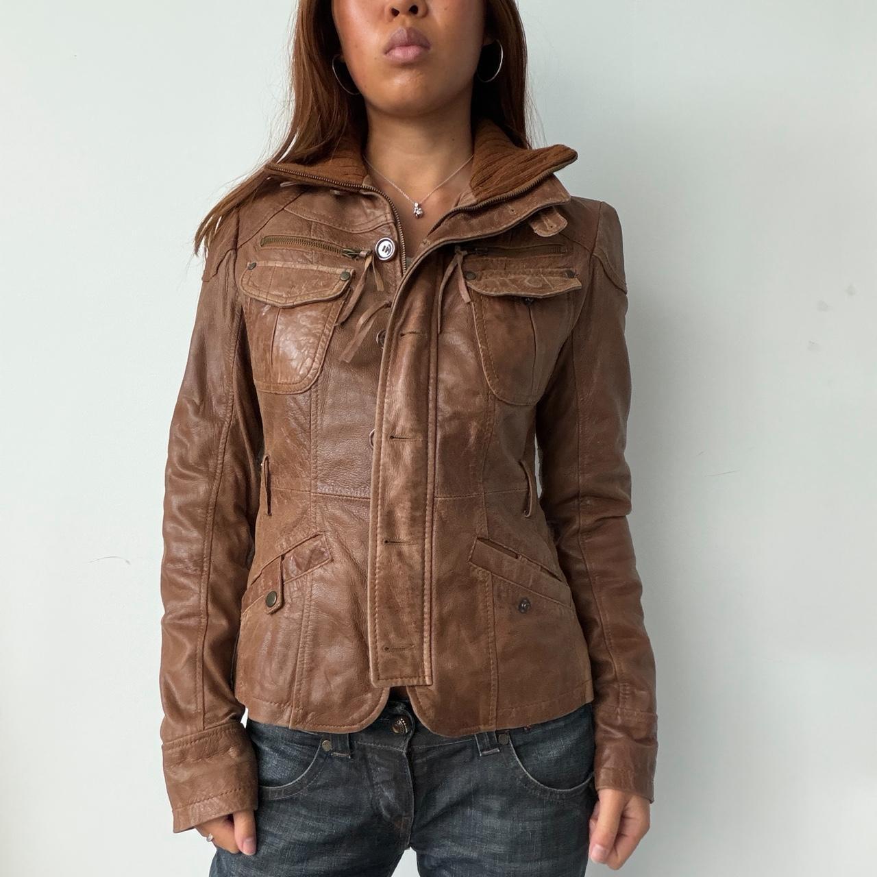 Vintage Brown Leather Jacket