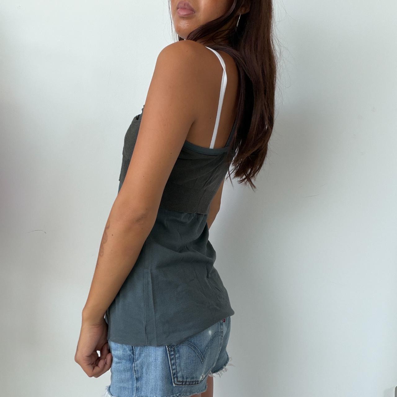 Vintage Layered Khaki Top