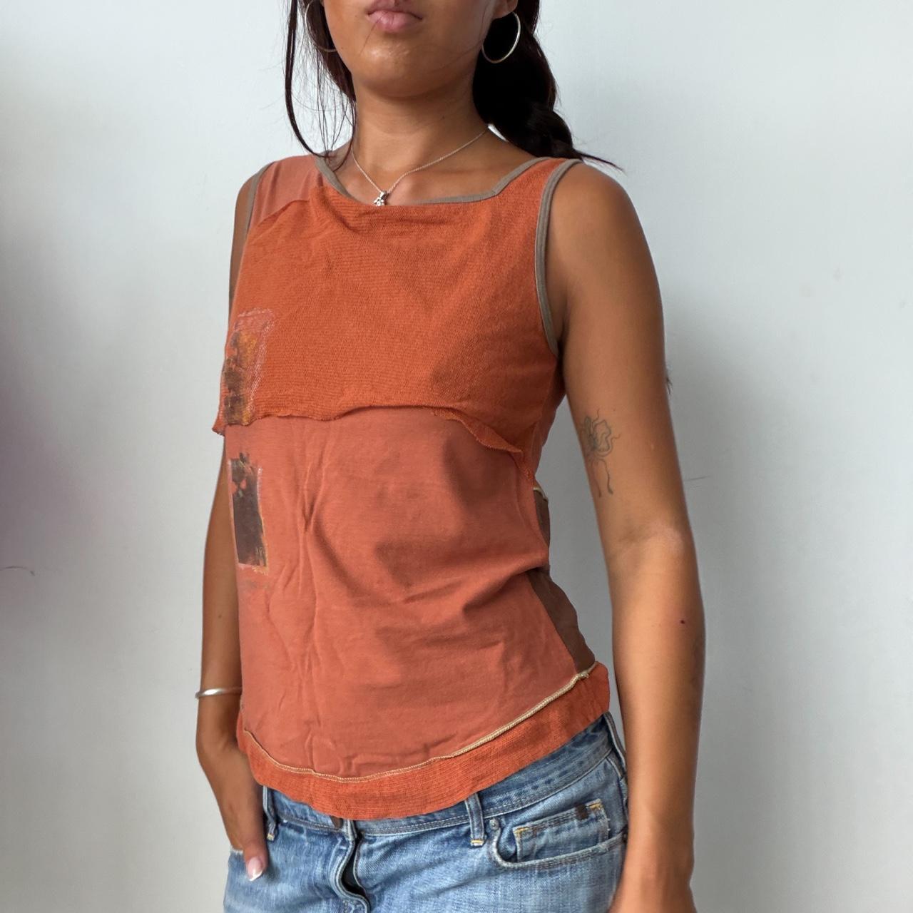 Vintage Orange Cop Copine Graphic Top