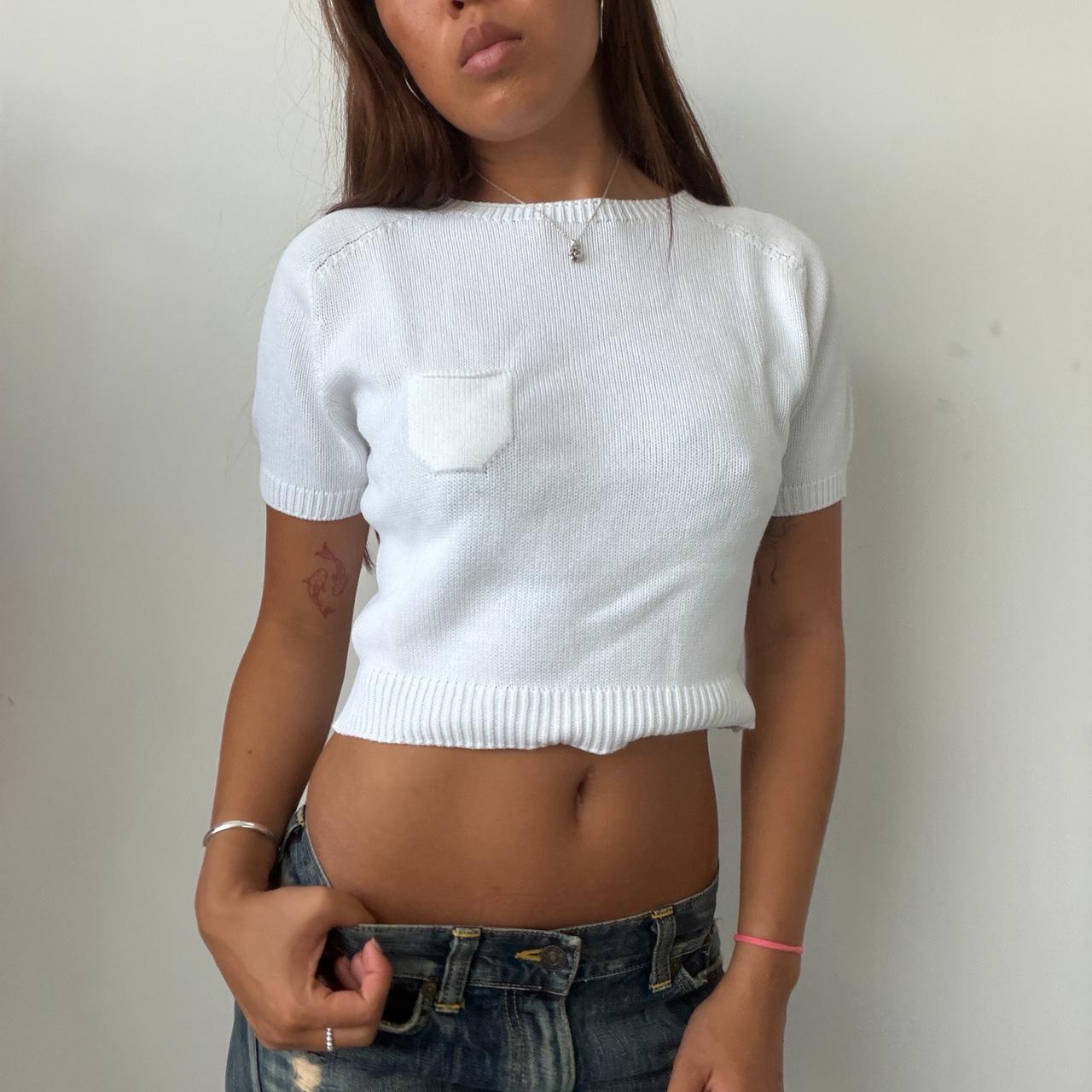 Vintage White Knit Top