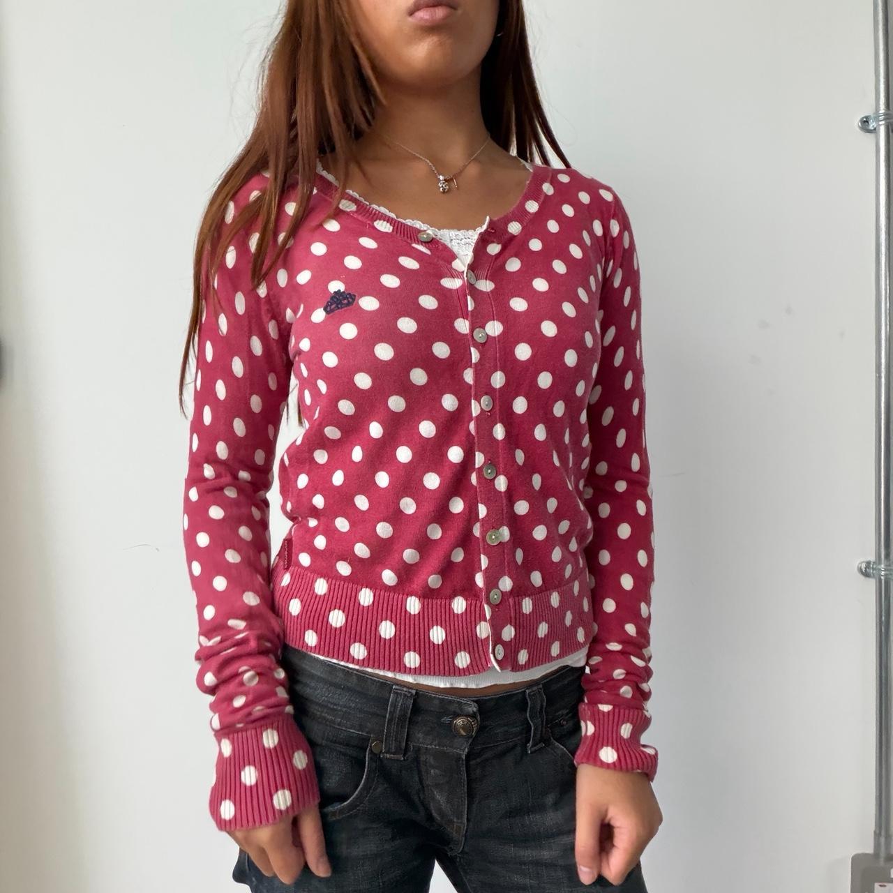 Vintage Red Polka Dot Cardigan