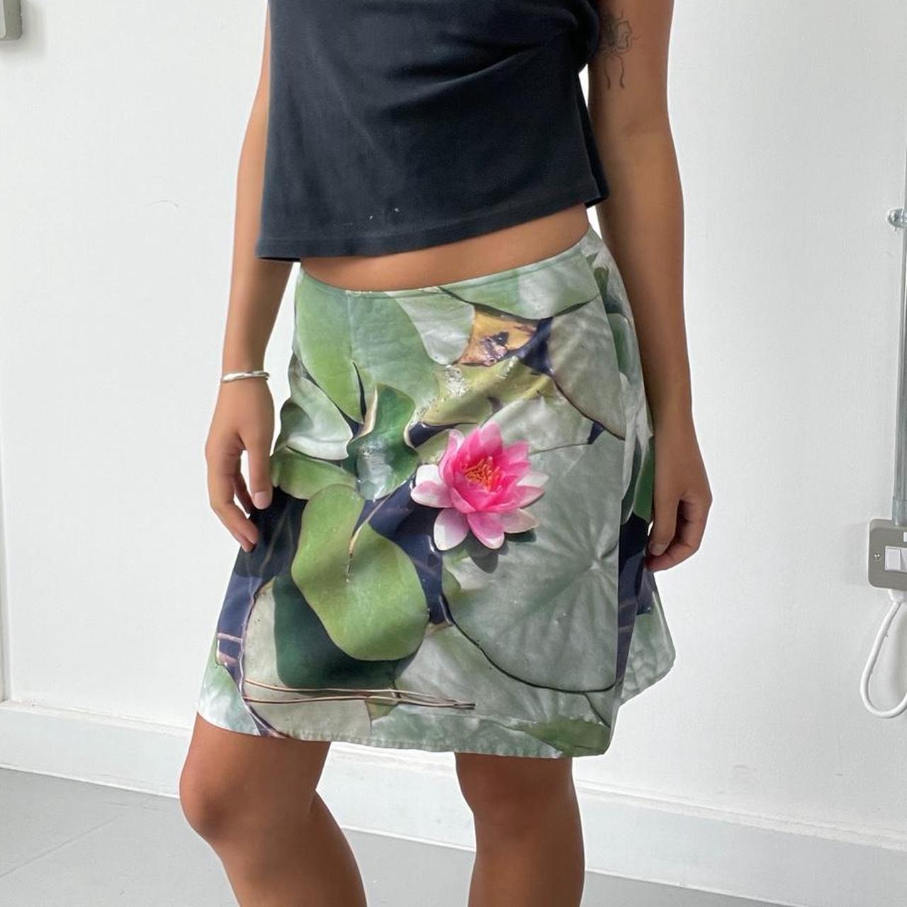 Vintage Lotus Floral Skirt