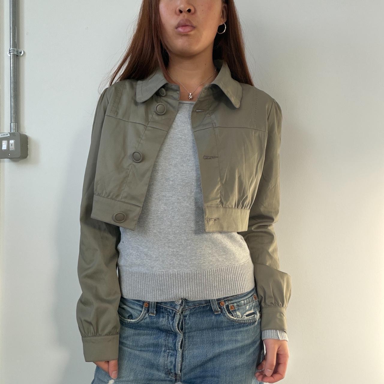 Vintage Cropped Button Up Jacket
