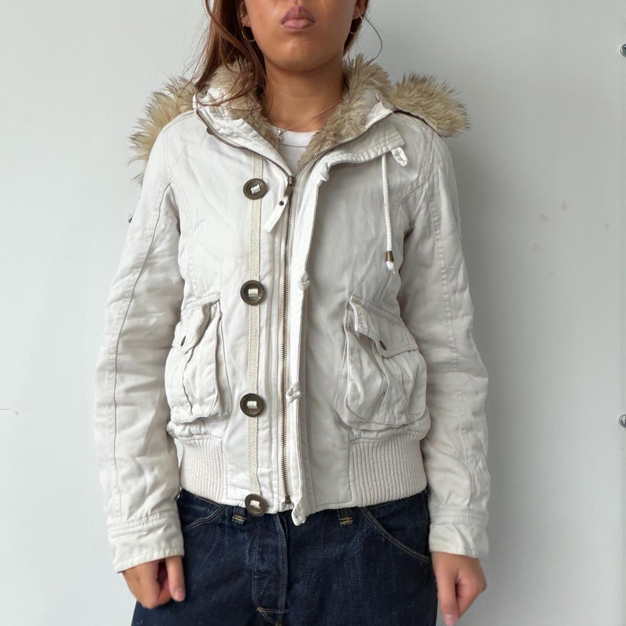 Vintage Cream Utility Jacket