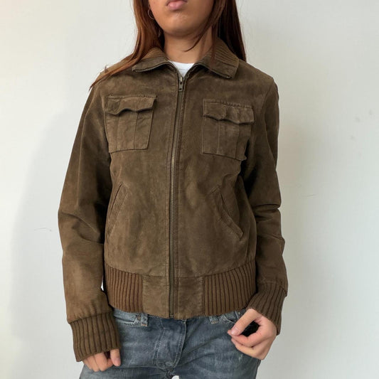 Vintage Brown Suede Jacket