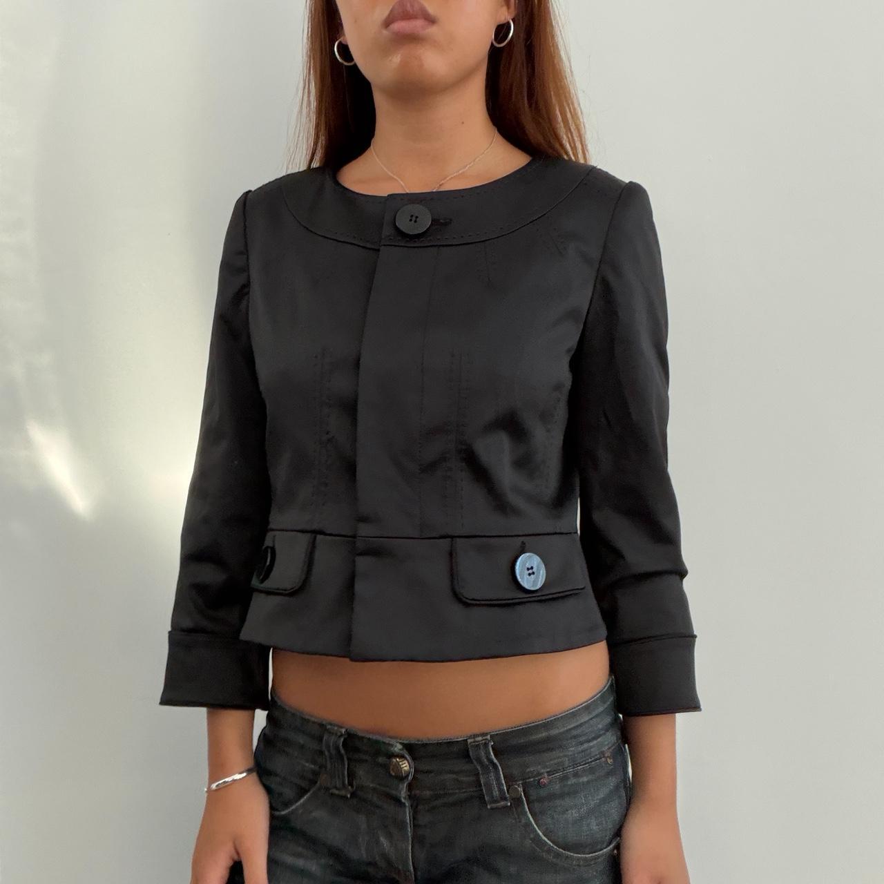 Vintage Black Satin Jacket