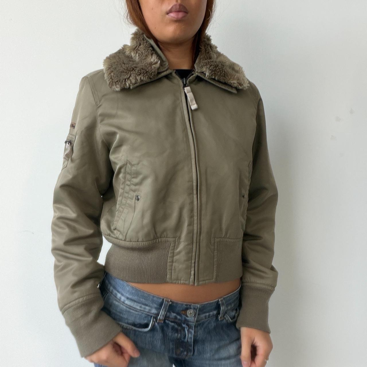 Vintage Khaki Bomber Jacket