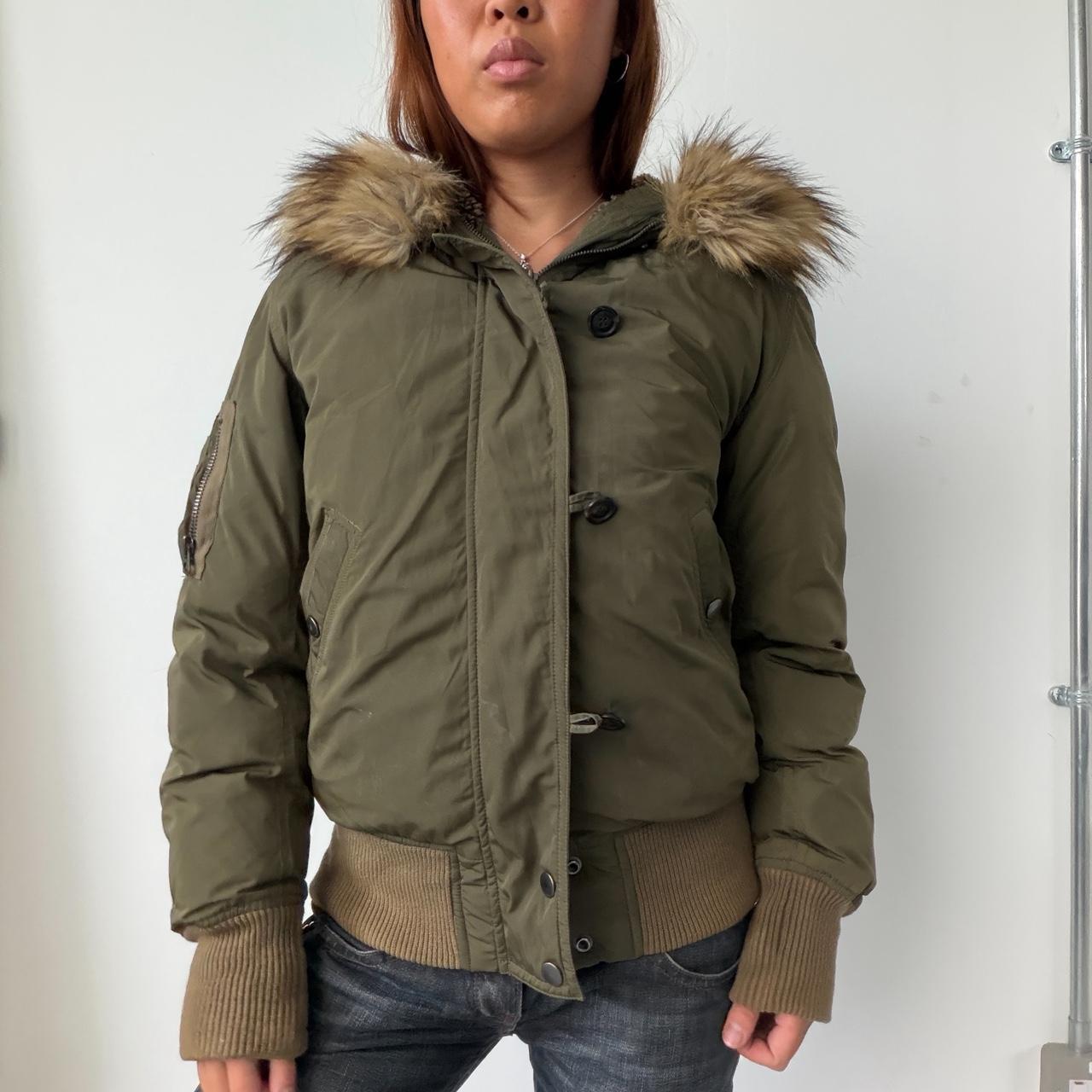 Vintage Khaki Diesel Puffer Jacket