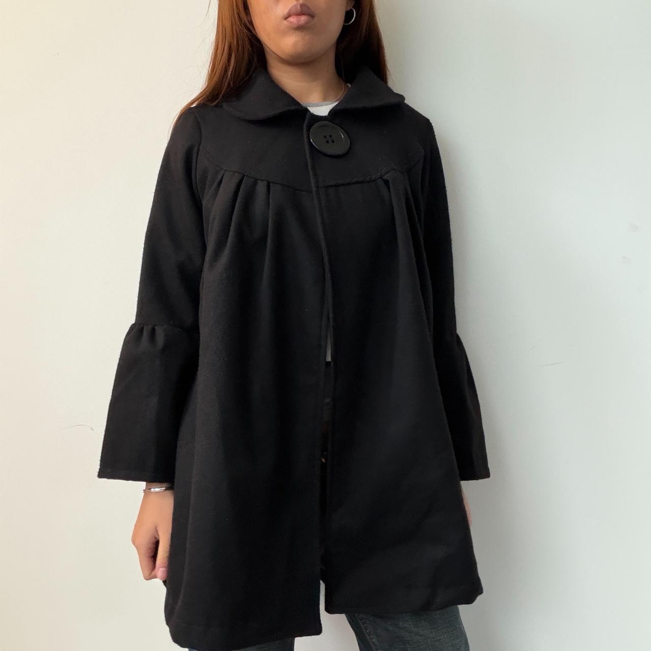 Vintage Black Wool Peacoat