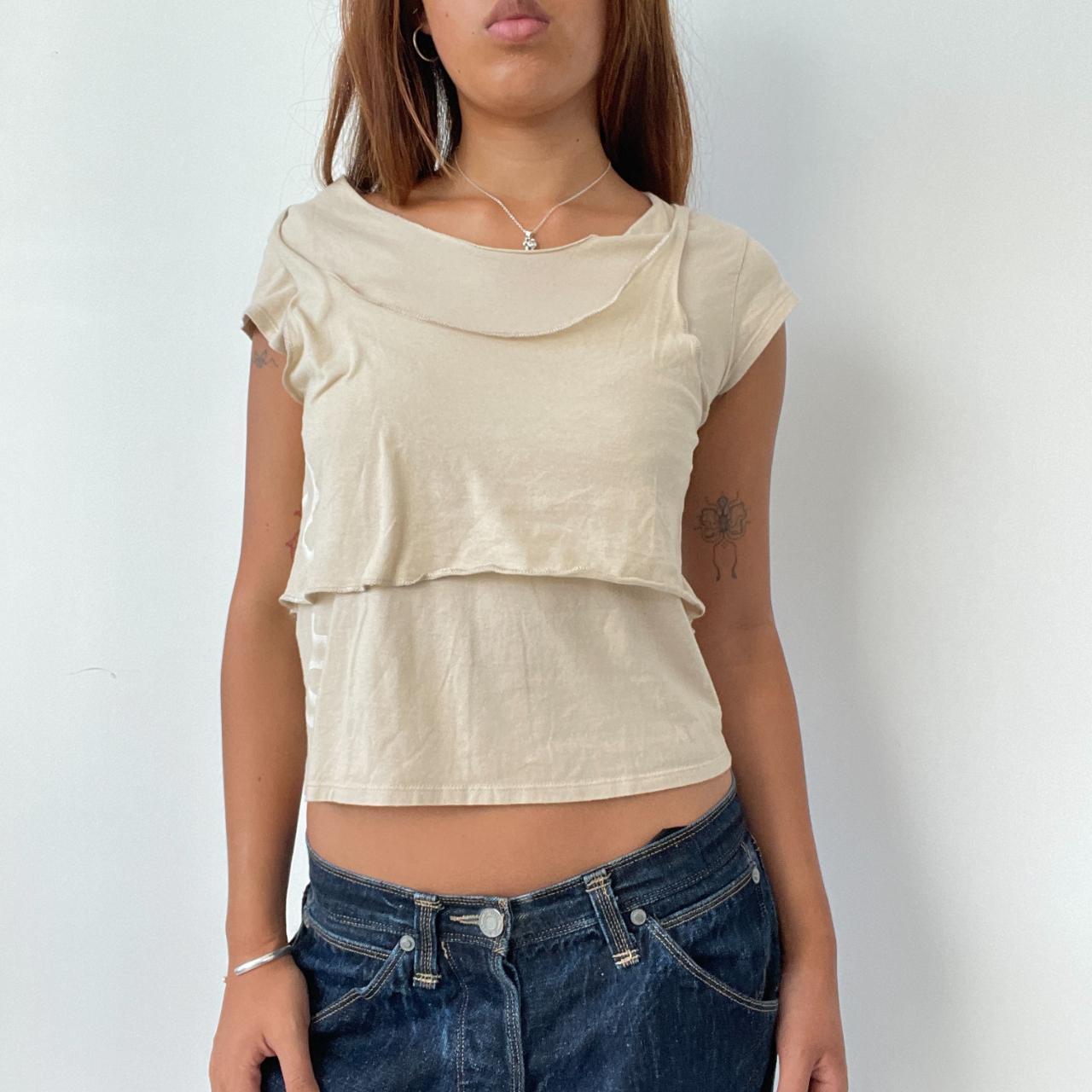 Vintage Beige Layered Top