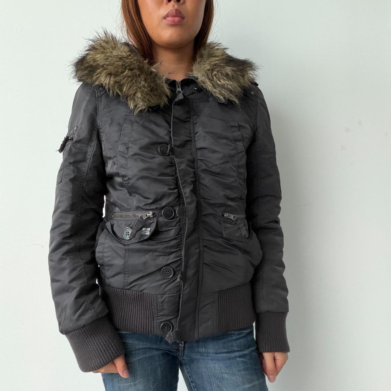 Vintage Grey Puffer Jacket