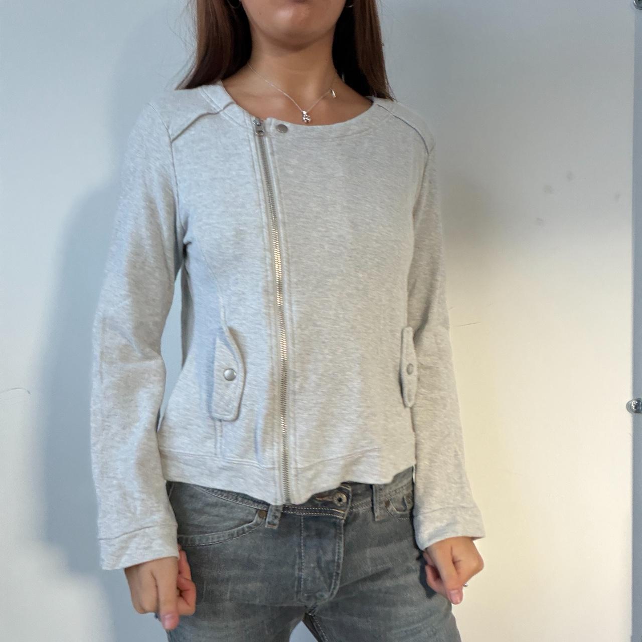 Vintage Grey Asymmetric Jumper