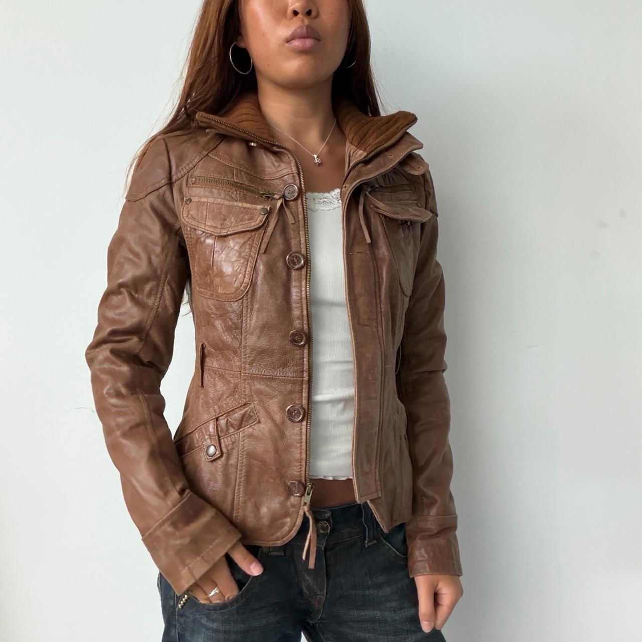 Vintage Brown Leather Jacket