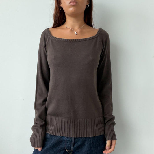 Vintage Brown Knit Jumper