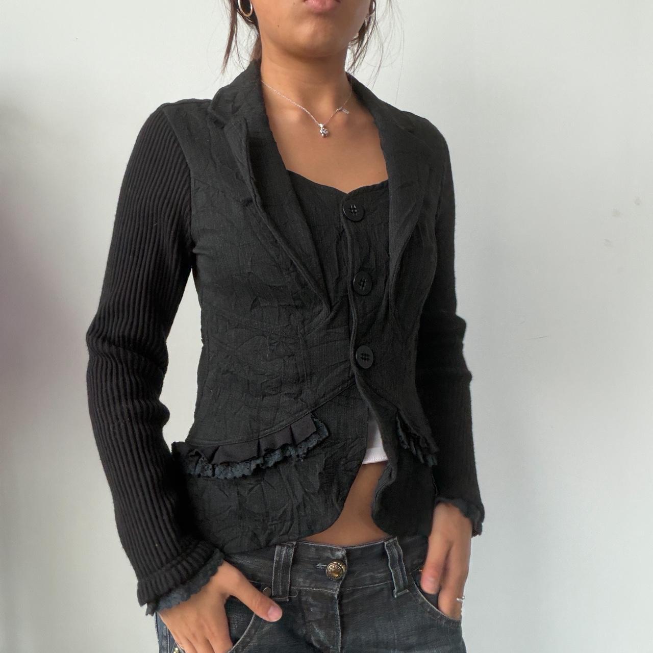 Vintage Black Button Up Blazer