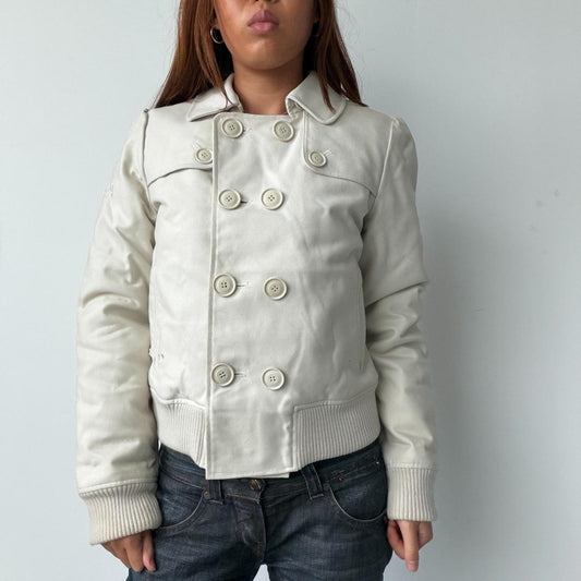 Vintage Beige Double Breasted Jacket