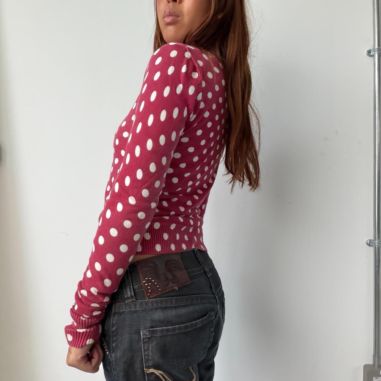 Vintage Red Polka Dot Cardigan