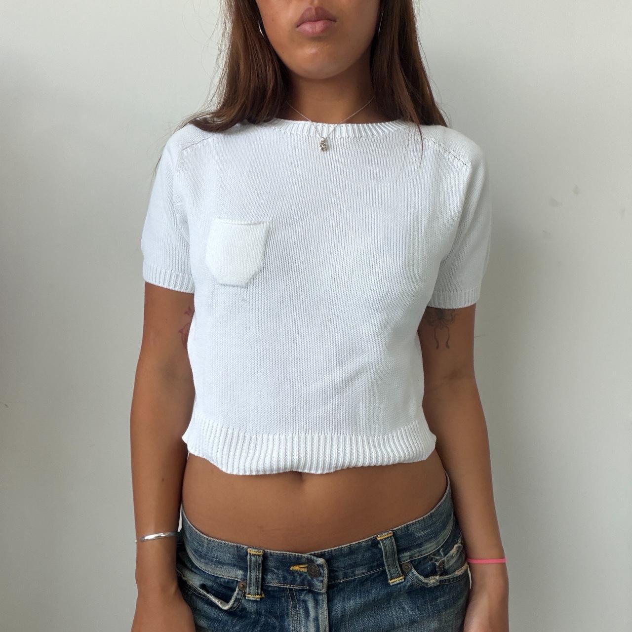 Vintage White Knit Top