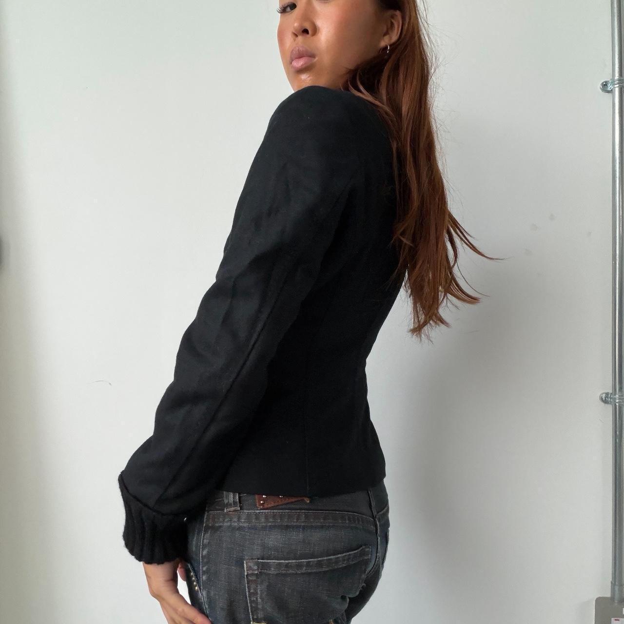 Vintage Black Cropped Wool Jacket