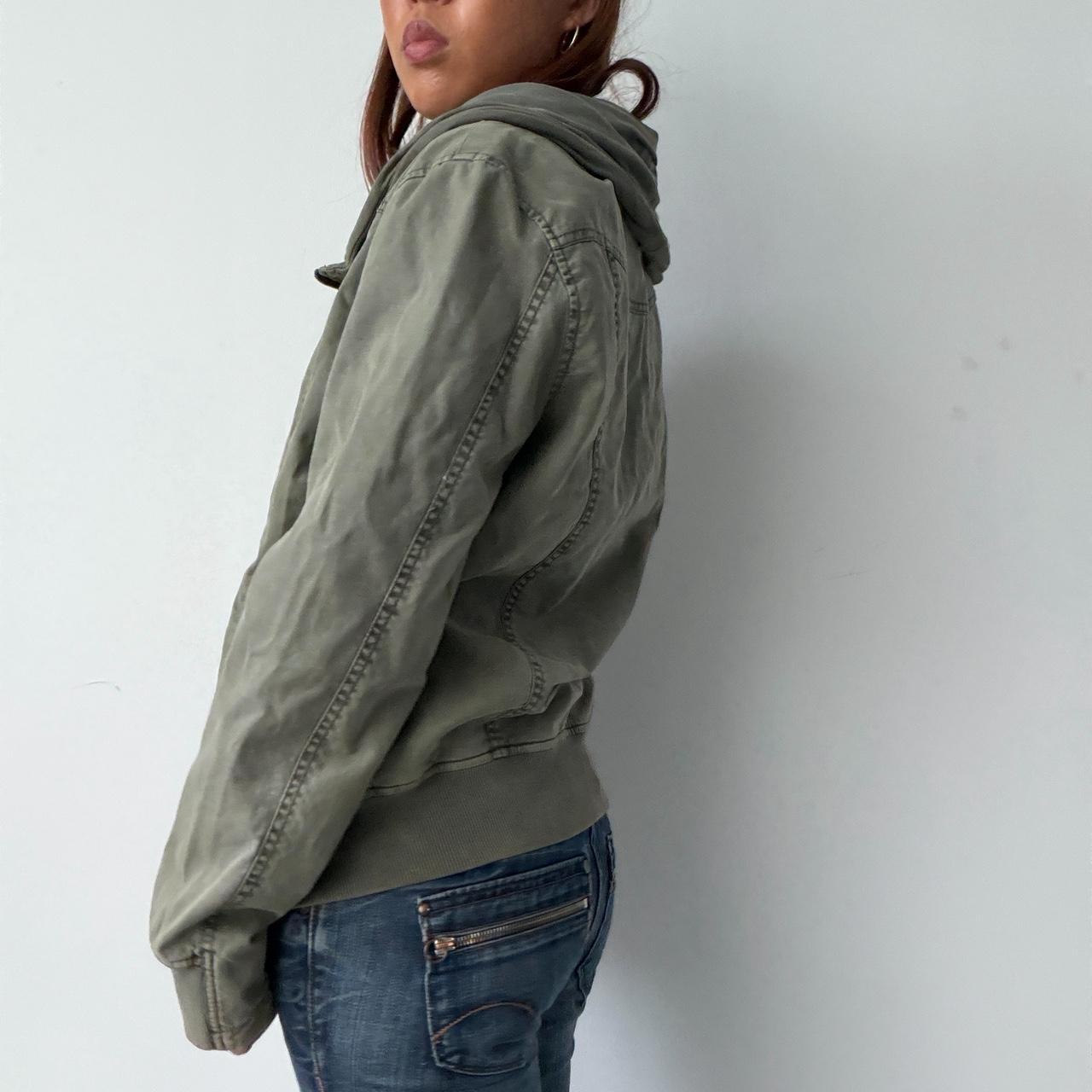 Vintage Khaki Asymmetrical Jacket