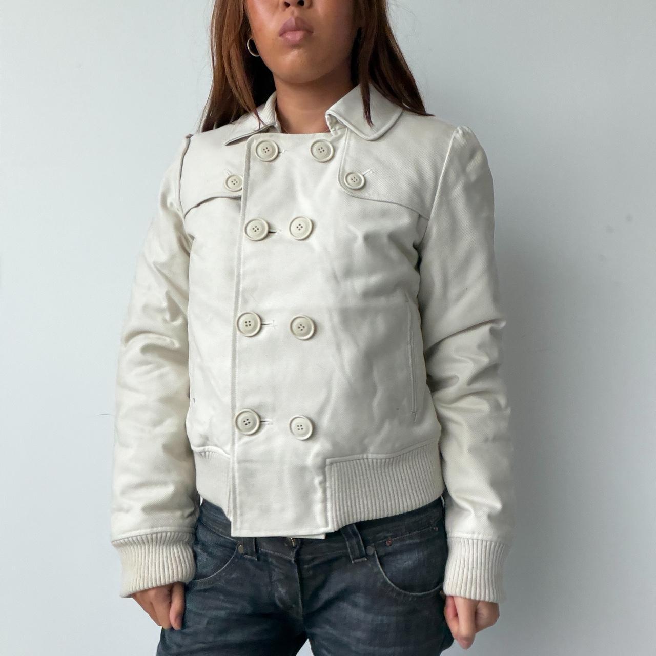 Vintage Beige Double Breasted Jacket