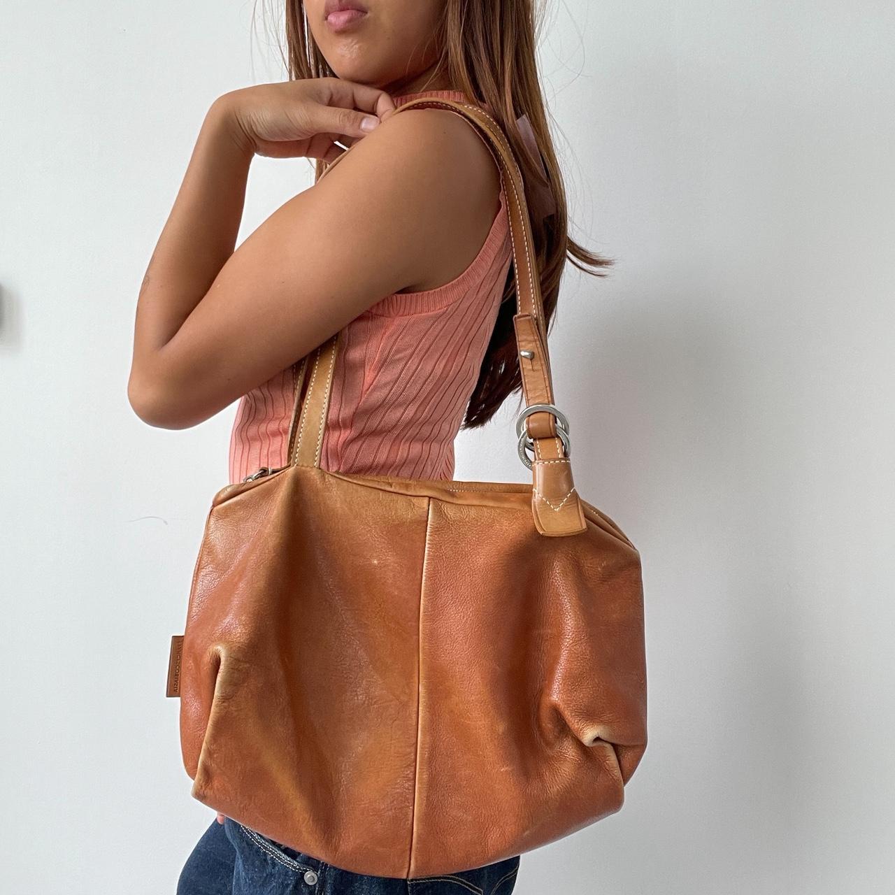 Vintage Brown Leather Shoulder Bag