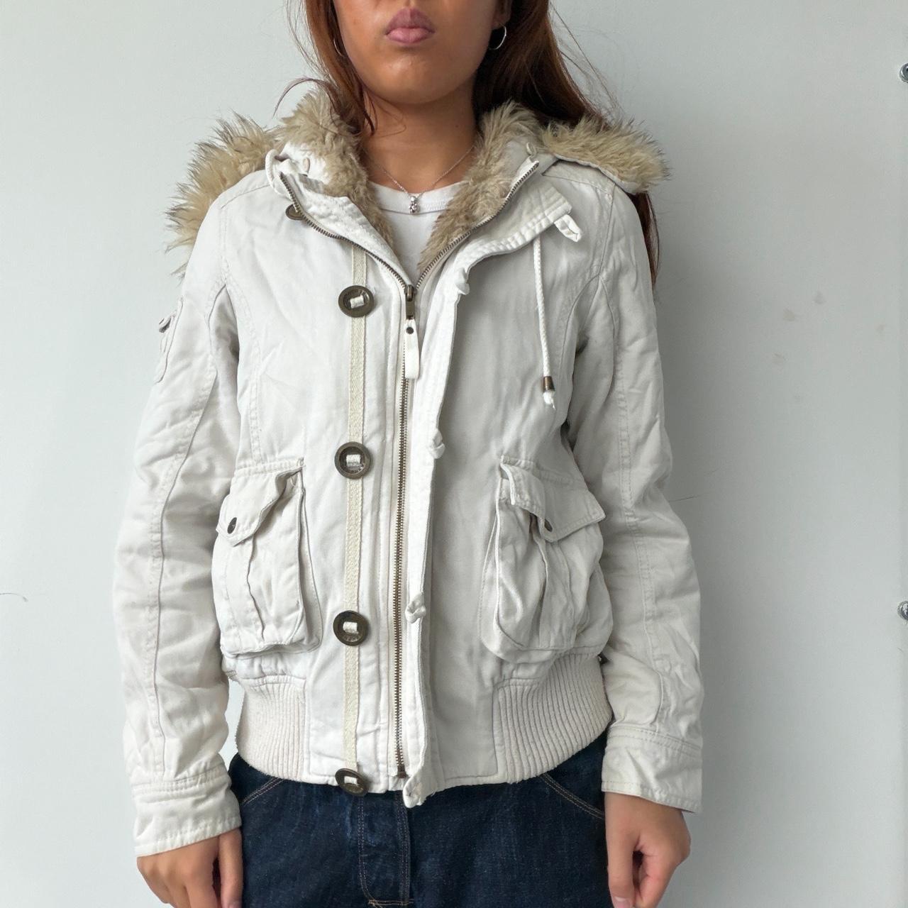 Vintage Cream Utility Jacket