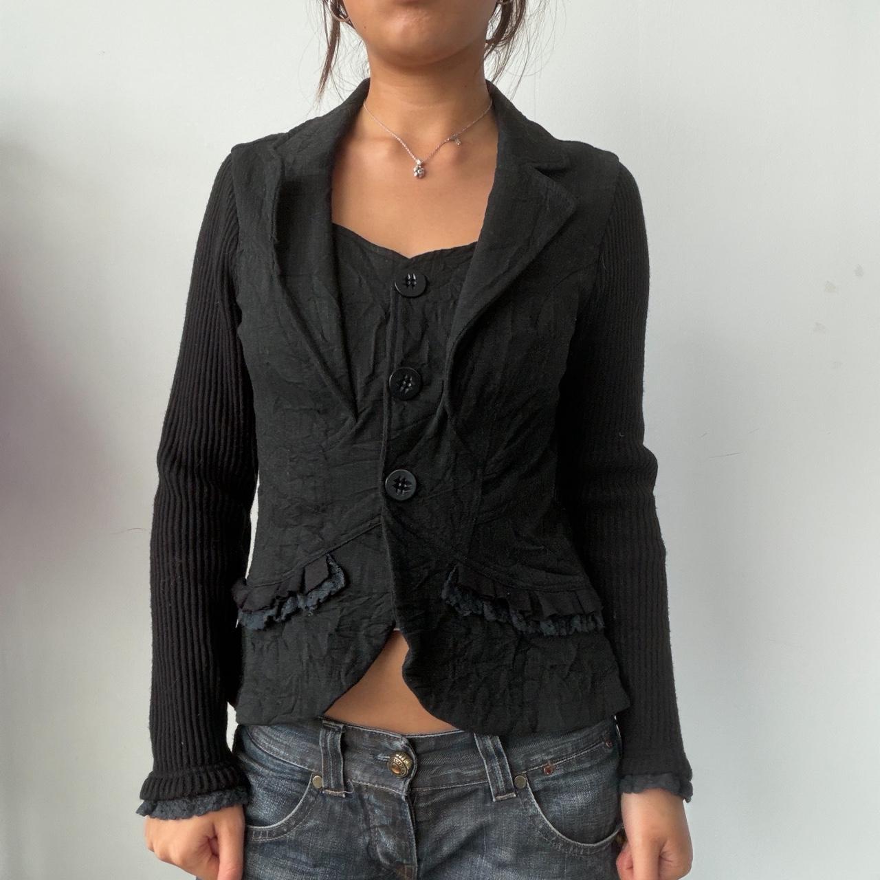 Vintage Black Button Up Blazer