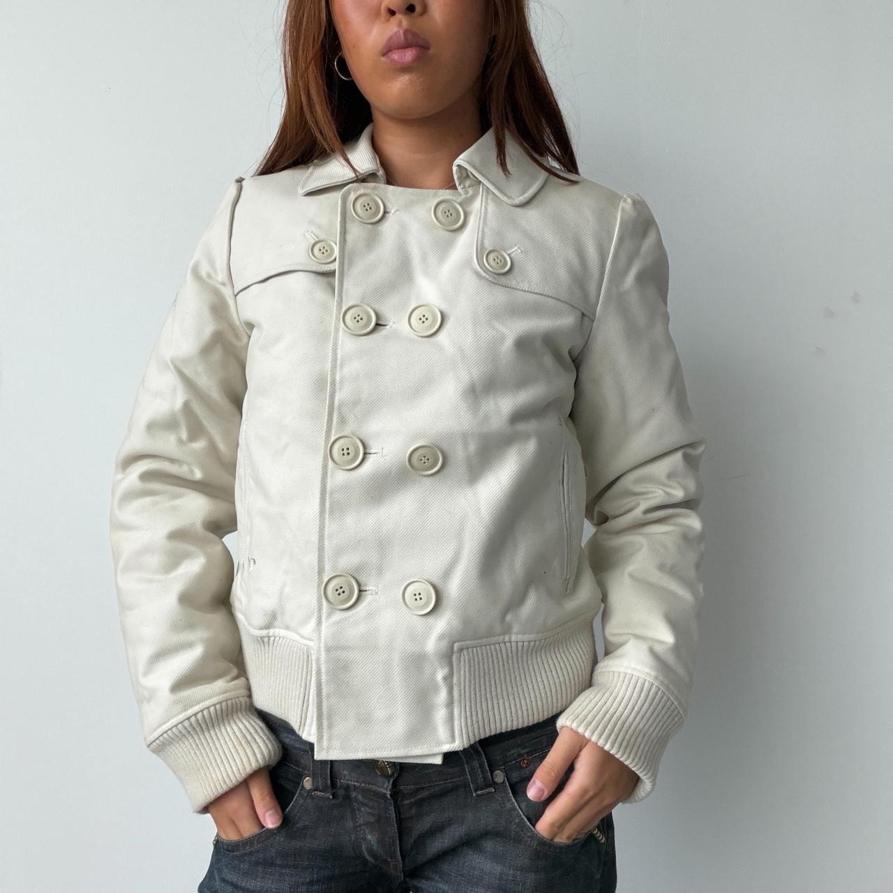 Vintage Beige Double Breasted Jacket